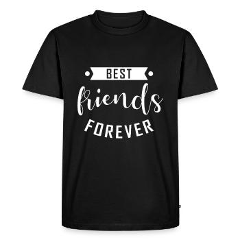 amitié - T-shirt Premium bio Homme - noir - Devant - Nico (187cm)