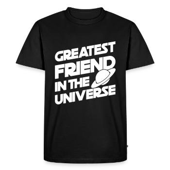 amitié - T-shirt Premium bio Homme - noir - Devant - Nico (187cm)