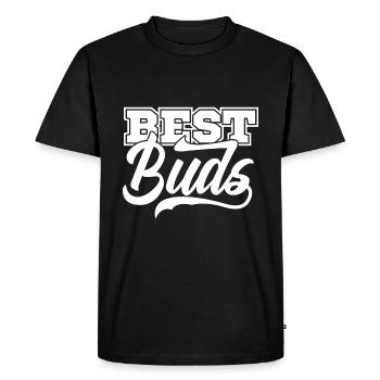 amitié - T-shirt Premium bio Homme - noir - Devant - Nico (187cm)