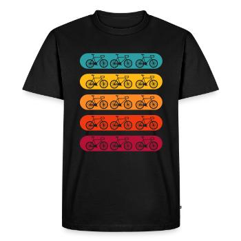 BIKE - T-shirt Premium bio Homme - noir - Devant - Nico (187cm)