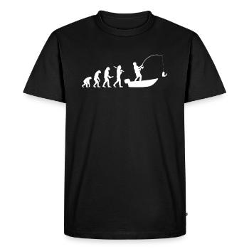 Cadeau de passe-temps de pêcheur de pêcheur d'évolution d'évolution - T-shirt Premium bio Homme - noir - Devant - Nico (187cm)