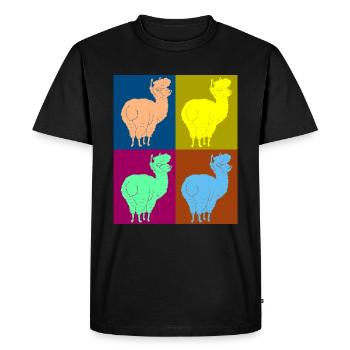 Alpaga alpaga - T-shirt Premium bio Homme - noir - Devant - Nico (187cm)