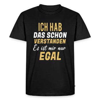 Lustige Sprüche - Männer Premium Bio T-Shirt - Schwarz - Vorne - Nico (187cm)