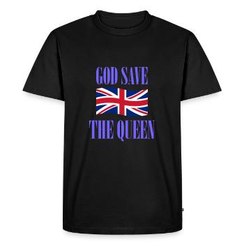 Dieu sauve la Reine - T-shirt Premium bio Homme - noir - Devant - Nico (187cm)