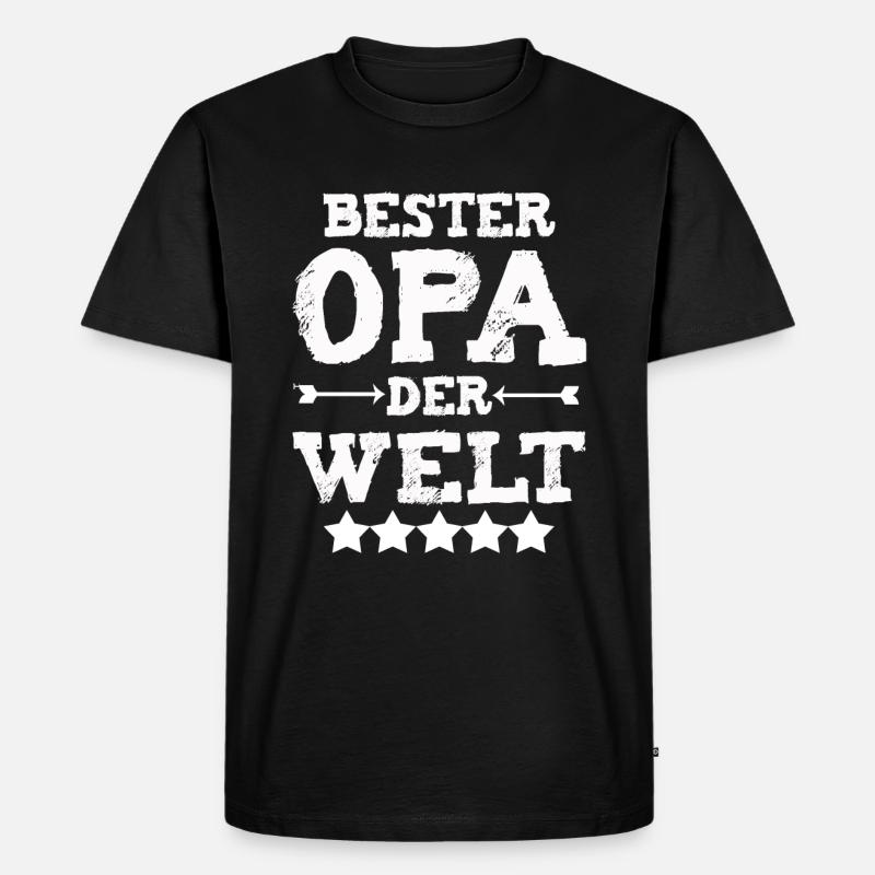 Beste Opa Der Welt - Männer Premium Bio T-Shirt - Schwarz