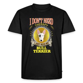 Bull Terrier - T-shirt Premium bio Homme - noir - Devant - Nico (187cm)