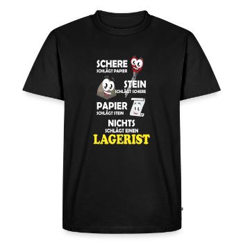 Lageristen Spruch Motiv lustig - Männer Premium Bio T-Shirt - Schwarz - Vorne - Nico (187cm)