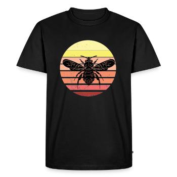 Apiculteur abeille apiculture abeille chuchotant cadeau - T-shirt Premium bio Homme - noir - Devant - Nico (187cm)