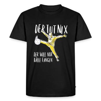 handball torwart handball handballer geschenk - Männer Premium Bio T-Shirt - Schwarz - Vorne - Nico (187cm)