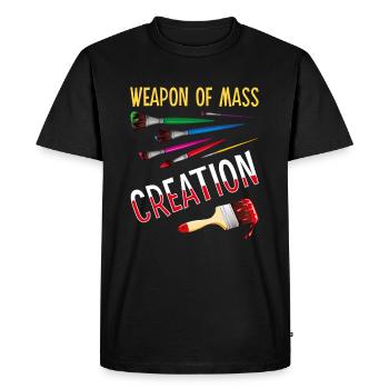 Armes de création de masse Funny Art Supply Artist P - T-shirt Premium bio Homme - noir - Devant - Nico (187cm)