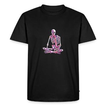 squelette - T-shirt Premium bio Homme - noir - Devant - Nico (187cm)