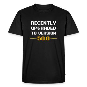 Funny 50 Year Old Computer Geek Apparel Nerd Gifts - Men's Premium Organic T-Shirt - black - Front - Nico (187cm)