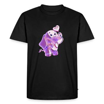 l'éléphant - T-shirt Premium bio Homme - noir - Devant - Nico (187cm)