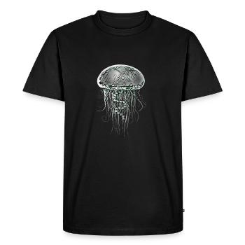 méduse - T-shirt Premium bio Homme - noir - Devant - Nico (187cm)