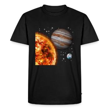 espace - T-shirt Premium bio Homme - noir - Devant - Nico (187cm)
