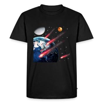 espace - T-shirt Premium bio Homme - noir - Devant - Nico (187cm)