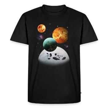 espace - T-shirt Premium bio Homme - noir - Devant - Nico (187cm)