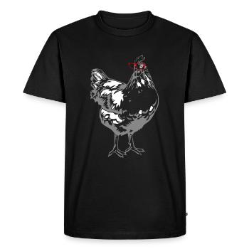 Poussin mignon de lunettes ferme de poules de poulet d'arrière-cour drôle - T-shirt Premium bio Homme - noir - Devant - Nico (187cm)