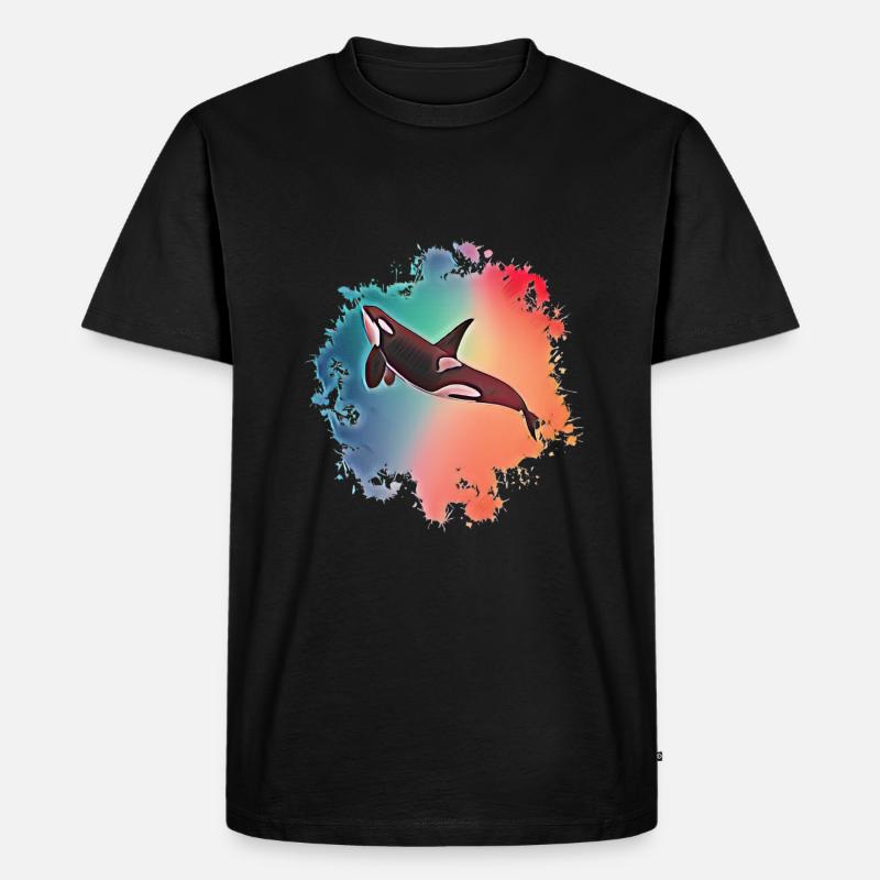Orca - Männer Premium Bio T-Shirt - Schwarz