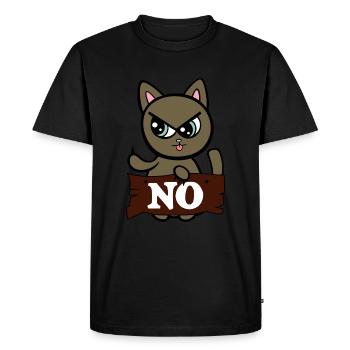 Noe Simply Noe Bad Cat pour chats Mami Cat Mom - T-shirt Premium bio Homme - noir - Devant - Nico (187cm)
