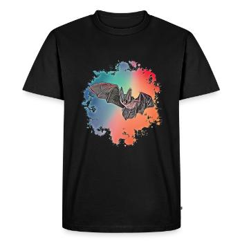 chauve souris - T-shirt Premium bio Homme - noir - Devant - Nico (187cm)