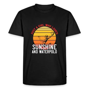Water-polo water-polo filles femmes - T-shirt Premium bio Homme - noir - Devant - Nico (187cm)