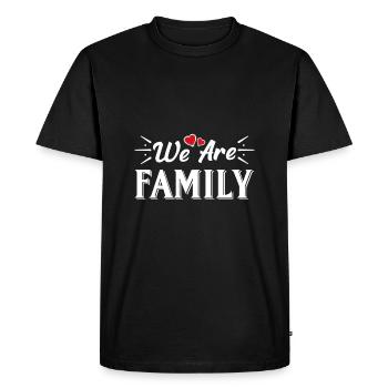 Nous sommes une famille - T-shirt Premium bio Homme - noir - Devant - Nico (187cm)