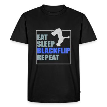 Parkour freerunning backflip - T-shirt Premium bio Homme - noir - Devant - Nico (187cm)