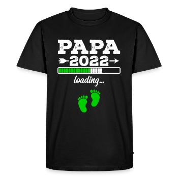 Best Papa 2022 Loading Papa Announcement Proud Grandpa - Men's Premium Organic T-Shirt - black - Front - Nico (187cm)