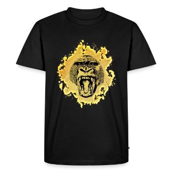 Singe - T-shirt Premium bio Homme - noir - Devant - Nico (187cm)
