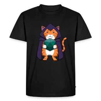 Maître du jeu de table RPG avec stylo et papier - T-shirt Premium bio Homme - noir - Devant - Nico (187cm)