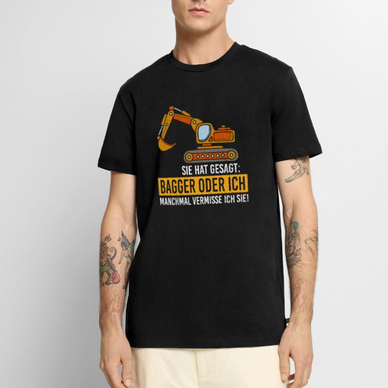 Bagger oder ich Männer Premium Bio T-Shirt