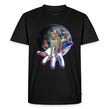 Guépard - T-shirt Premium bio Homme - noir - Devant - Nico (187cm)