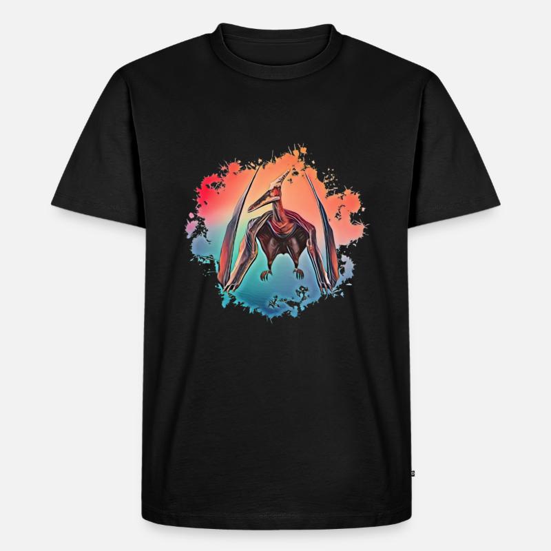 Pteranodon - Männer Premium Bio T-Shirt - Schwarz