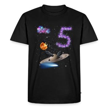 5ème anniversaire - T-shirt Premium bio Homme - noir - Devant - Nico (187cm)