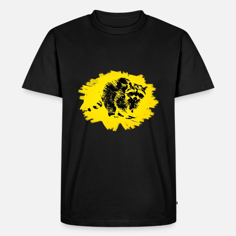 Waschbär - Männer Premium Bio T-Shirt - Schwarz