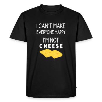 Cheese lovers, cheese saying, I ́m Not Cheese - Men's Premium Organic T-Shirt - black - Front - Nico (187cm)