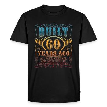 Drôle 60e anniversaire B-Day disant hommes âge 60 ans - T-shirt Premium bio Homme - noir - Devant - Nico (187cm)