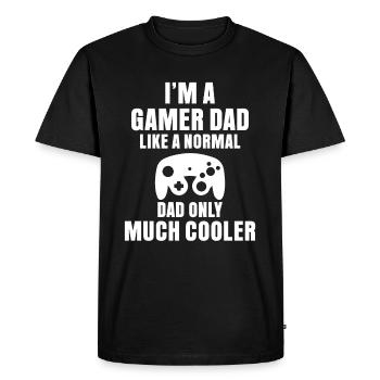 Citation de jeu Im Un gamer papa aime - T-shirt Premium bio Homme - noir - Devant - Nico (187cm)