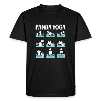 Citation De Yoga Panda Yoga - T-shirt Premium bio Homme - noir - Devant - Nico (187cm)