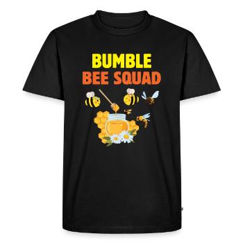 Bees Quote Bumble Bee Squad - T-shirt Premium bio Homme - noir - Devant - Nico (187cm)