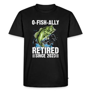 Devis de retraite OFishAlly Chemise de retraite - T-shirt Premium bio Homme - noir - Devant - Nico (187cm)