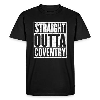 Straight Outta Coventry Vintage - T-shirt Premium bio Homme - noir - Devant - Nico (187cm)
