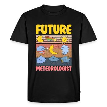 Zukünftiger Meteorologe - Männer Premium Bio T-Shirt - Schwarz - Vorne - Nico (187cm)