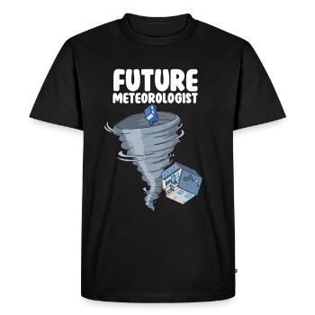 Futur météorologue - T-shirt Premium bio Homme - noir - Devant - Nico (187cm)