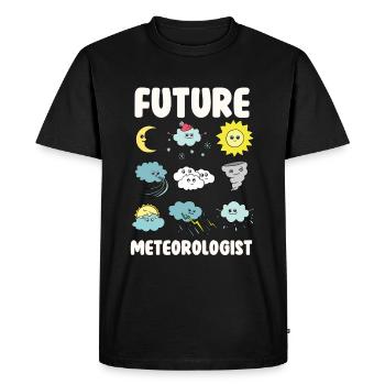 Futur météorologue - T-shirt Premium bio Homme - noir - Devant - Nico (187cm)