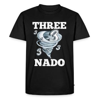 3rd Birthday Tornado - Men's Premium Organic T-Shirt - black - Front - Nico (187cm)