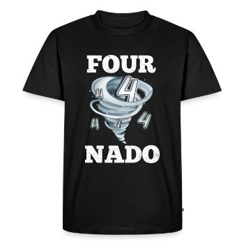 Tornade du 4e anniversaire - T-shirt Premium bio Homme - noir - Devant - Nico (187cm)