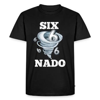 Tornade du 6e anniversaire - T-shirt Premium bio Homme - noir - Devant - Nico (187cm)