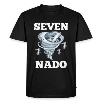 Tornade du 7e anniversaire - T-shirt Premium bio Homme - noir - Devant - Nico (187cm)